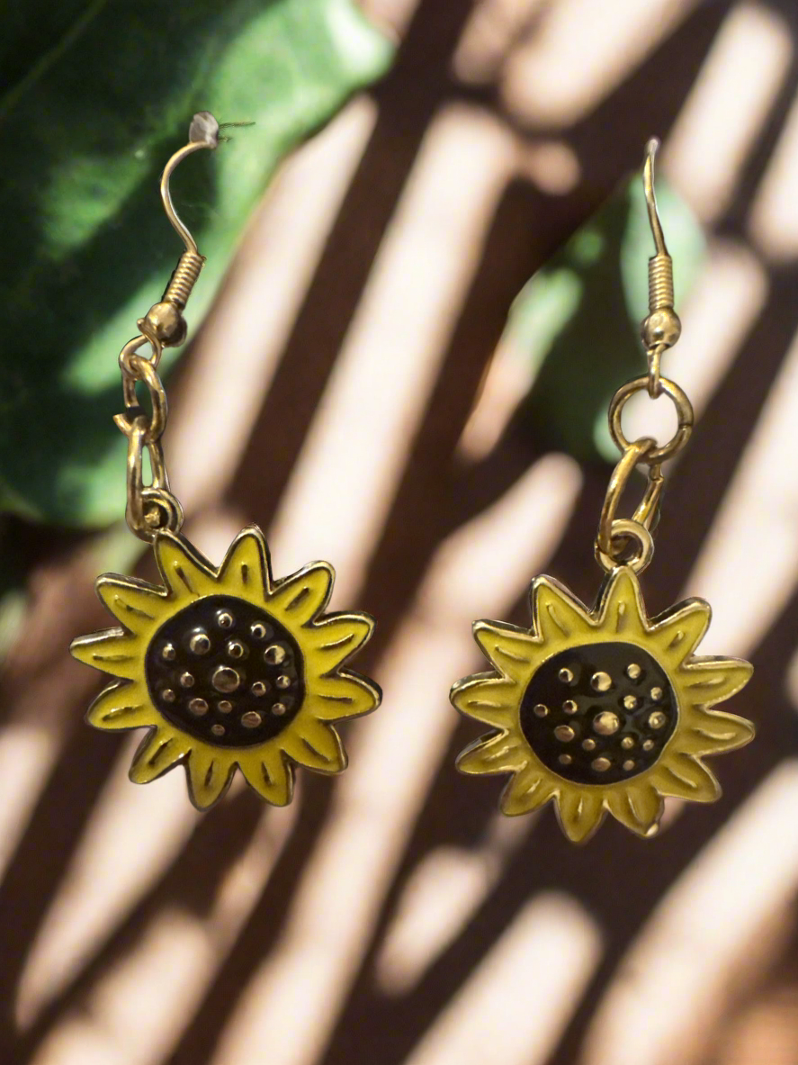 Sunflower earrings mini