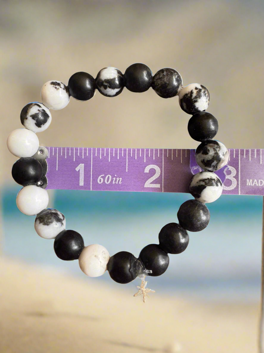 Black and White bracelet 2.5 in diameter