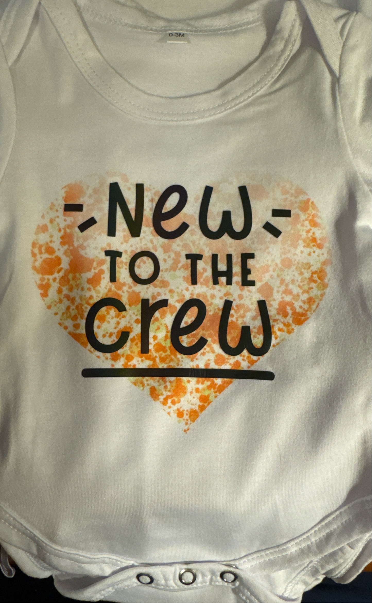 New to the crew onesie 0-3 months