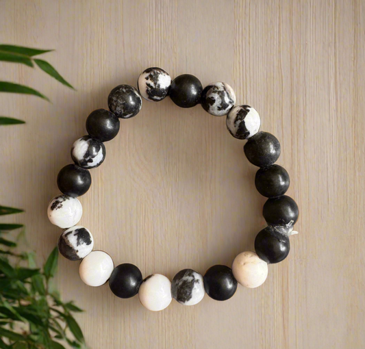 Black and White bracelet 2.5 in diameter