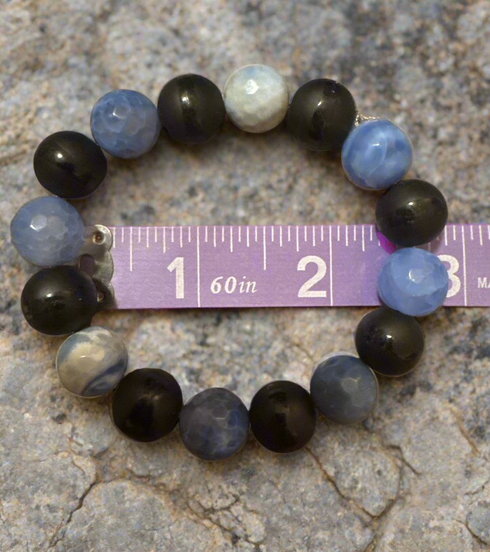 Black and blue bracelet 2.5 in