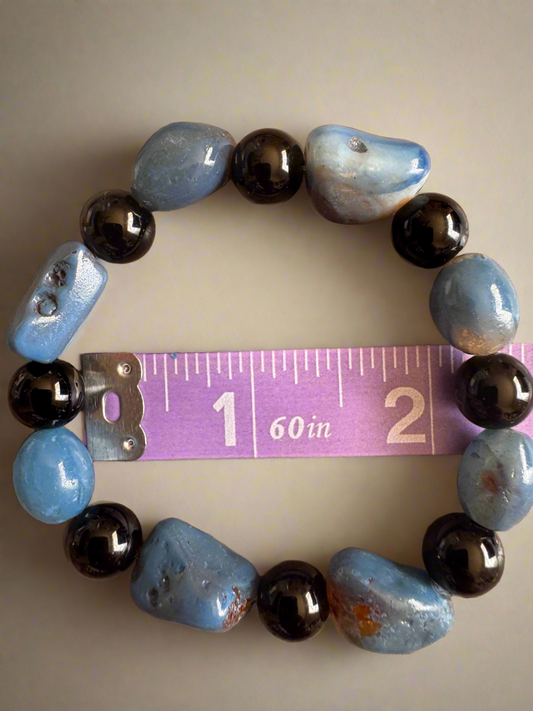 Blue and Black bracelet 2.5in