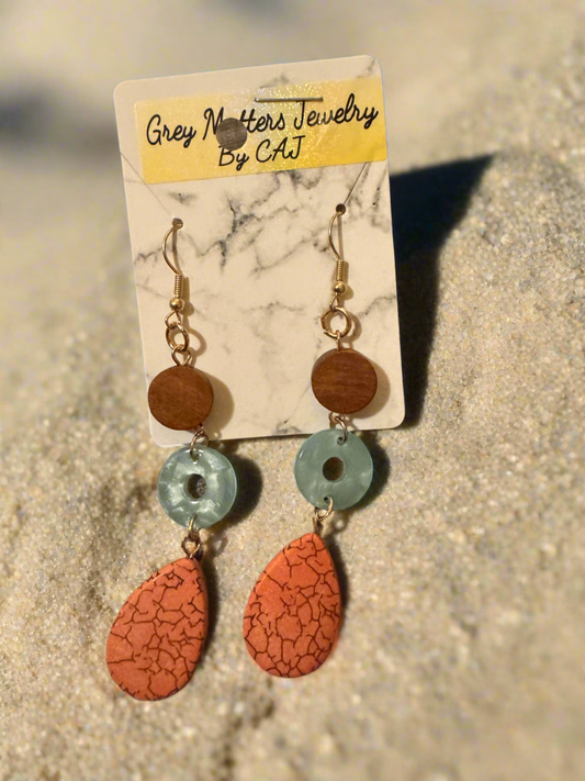 Dangle fish hook earrings