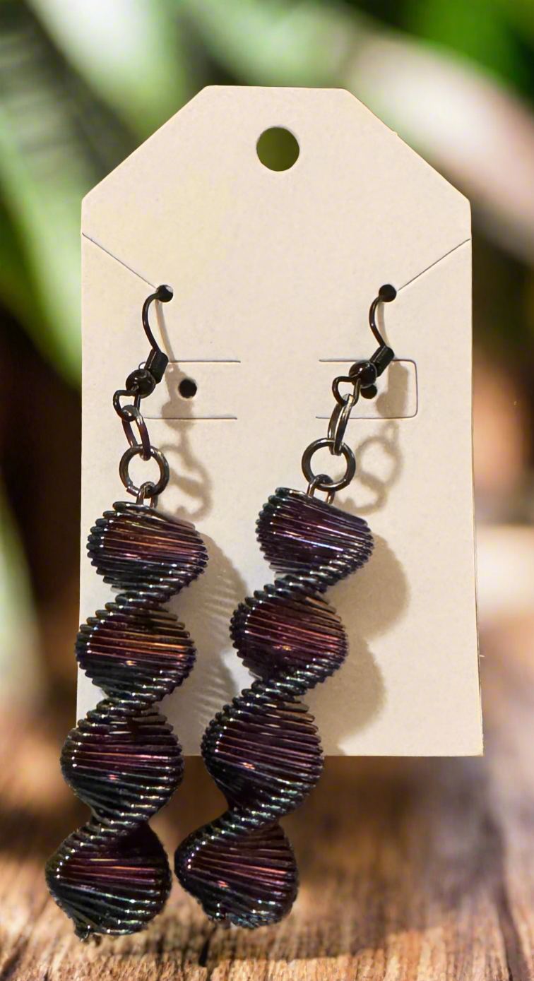 Dangle earrings rainbow ombré